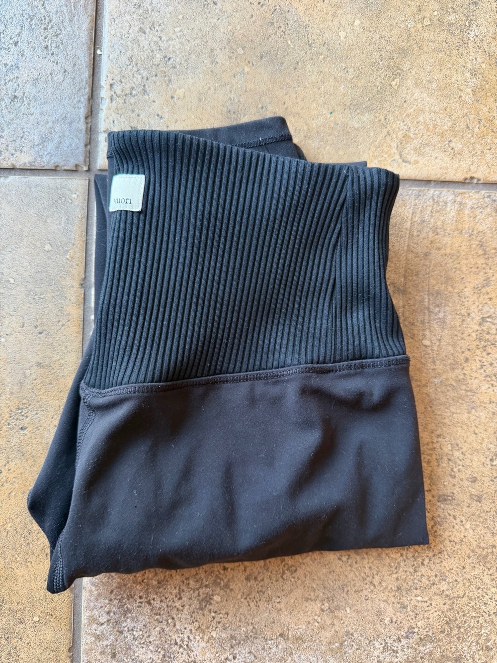 vuori XS womens Black Ribbed studio Leggings